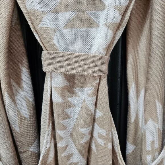 Vintage Great Northwest Indigo Southwestern Print Sweater Duster Vest Size M - Picture 3 of 6